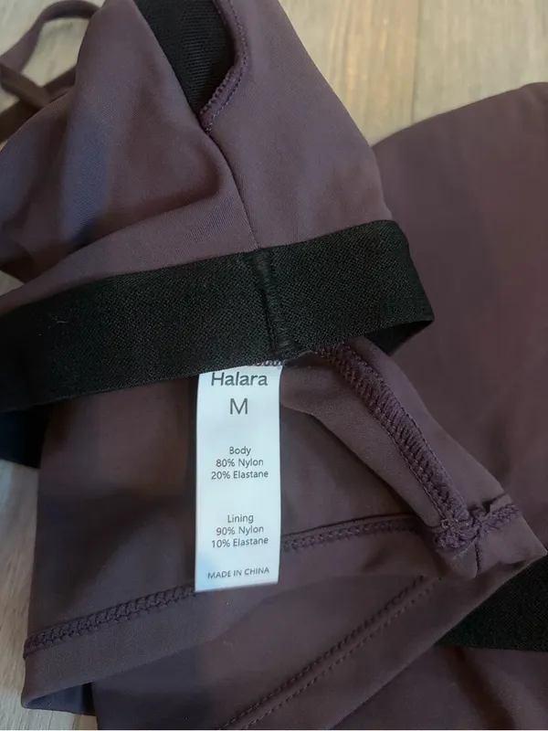 Halara Purple Padded Cropped Workout Tank – Medium NWT - Image 3