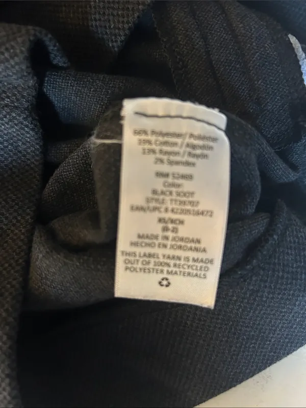 Time & Tru Charcoal Black Stretch Knit Women's Straight Leg Pants | Size XS - Image 8