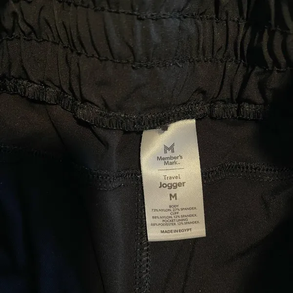 Women's Black Joggers with Drawstring Waist Size M - Image 3