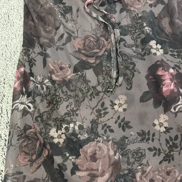 Purple and‎ brown floral dress - Image 2