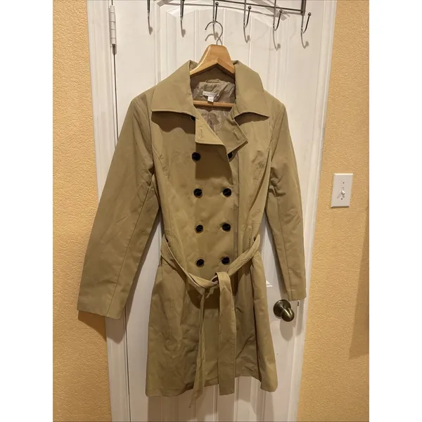 New York & Co Trench Coat, Sz: L - Image 3