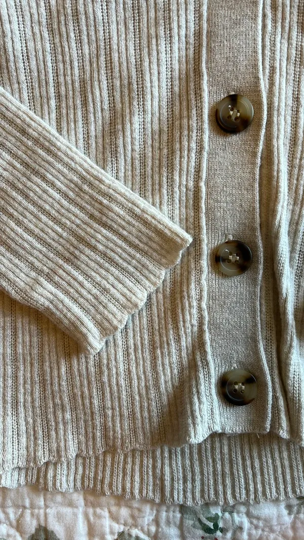 Madewell Pointelle Beige Sweater  - Image 2
