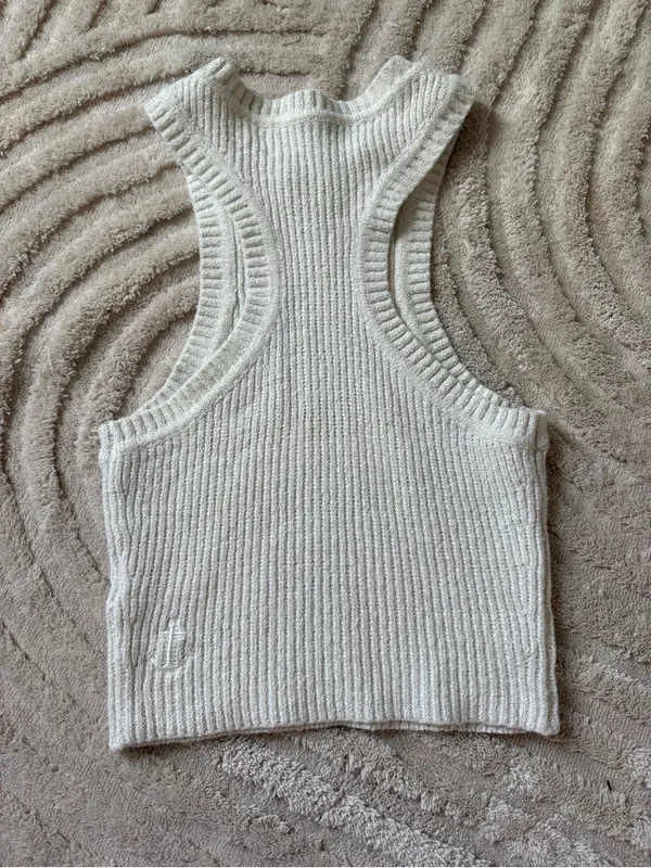 seroya ribbed tank White - Image 4