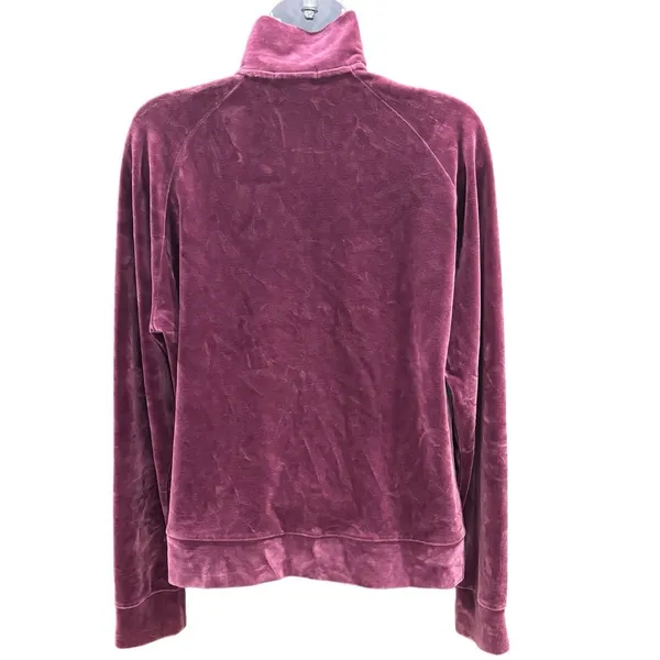 Vintage‎ GAP Zip Up Purple Plum Eggplant Velour Track Jacket Women's Zip Large - Image 4