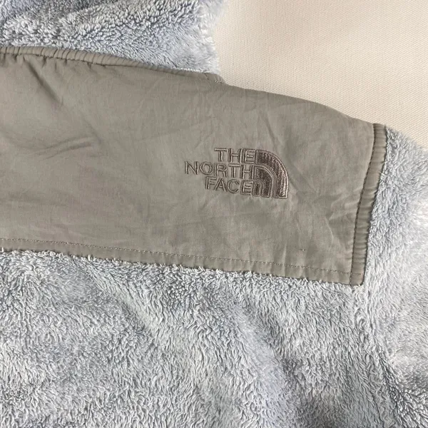 North Face‎ Jacket Girls Large Blue Fuzzy Hooded Full Zip Fleece Denali YOUTH - Image 7
