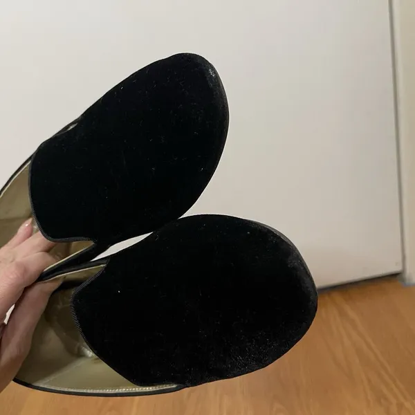 Sold🎉Birdies black velvet starling flat slip on casual loafers size US 7 - Image 6