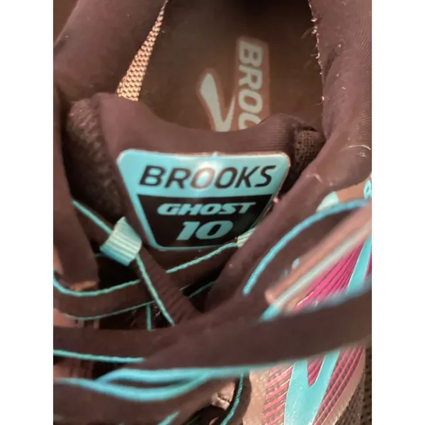 Brooks Ghost 10 Running Shoes‎ Athletic Black Purple Teal 1202451B089 Womens 9.5 - Image 7
