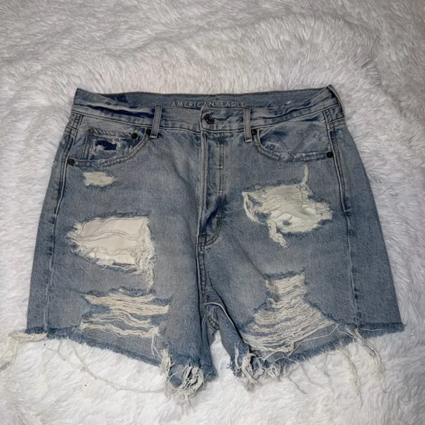 American Eagle Outfitters 90s Boyfriend Short Light Wash Distressed Denim 10 - Image 2