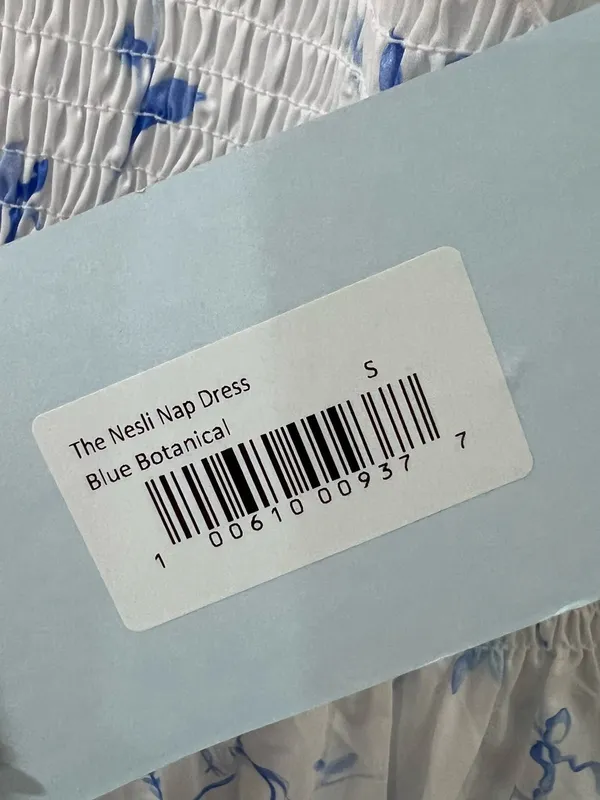 Hill House Home The Nesli Nap Dress Blue Botanical Size S - Image 3
