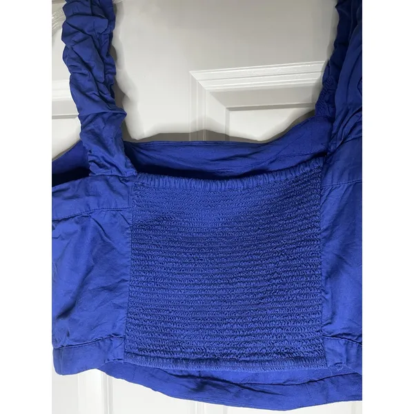 Free People Ashley Cropped Tank OB1716216 Mazarine Blue Motif Women's Xl - Image 7