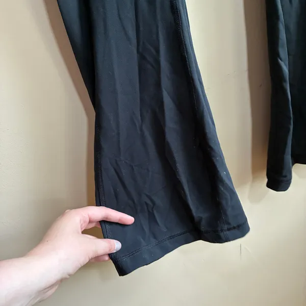 Yogalicious softlux raina super high rise micro 7/8 flare black pants women's M - Image 3