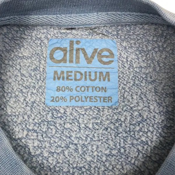 ALIVE Beautiful Day Crewneck Pullover Women M Sky Blue Unisex Oversize Stylish - Image 12
