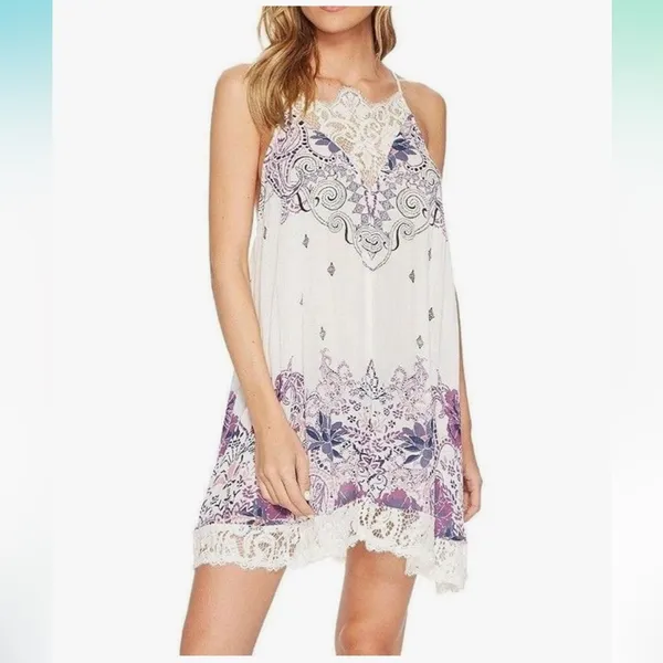 Free People Intimately Lace Mini Dress Purple Boho Indie Festival Stagecoach - Image 8