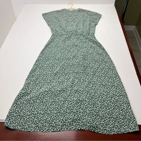 Veronica Beard Floral Giana Dress Green White Floral 100% Silk Size‎ 2 *FLAWED* - Image 15