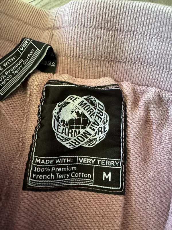 WOMEN'S Terry Oversized Jogger- Rose Quartz ,size Medium - Image 8