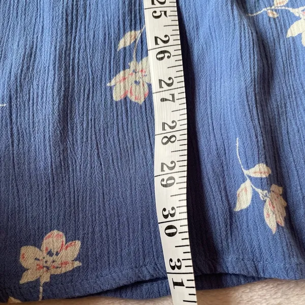 Billabong Blue V-Neck Floral Mini Dress Size Small - Image 7