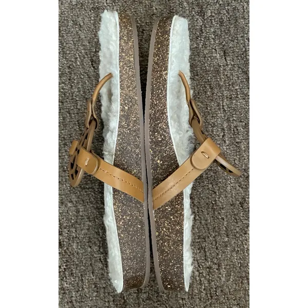 Tory Burch‎ Miller Cloud Shearling Thong Sandals - Image 3