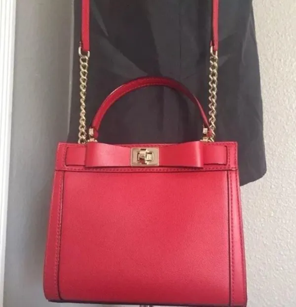 Authentic Kate Spade leather small kisslock 2 compartments Crosby /satchel - Image 2