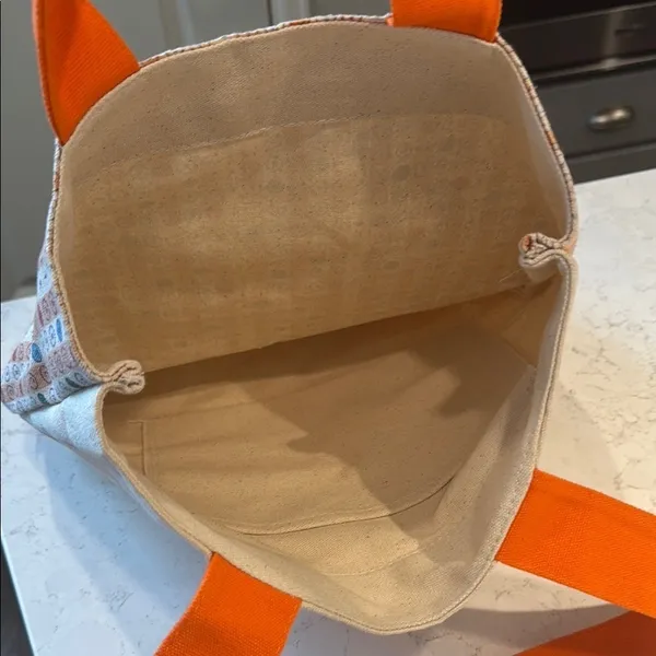 Stylish Orange Scantron‎ Test Patterned Tote Bag - Image 3