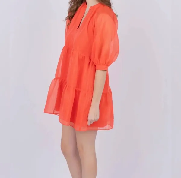 Amanda Uprichard Diego Dress in Reiss Coral - Image 6
