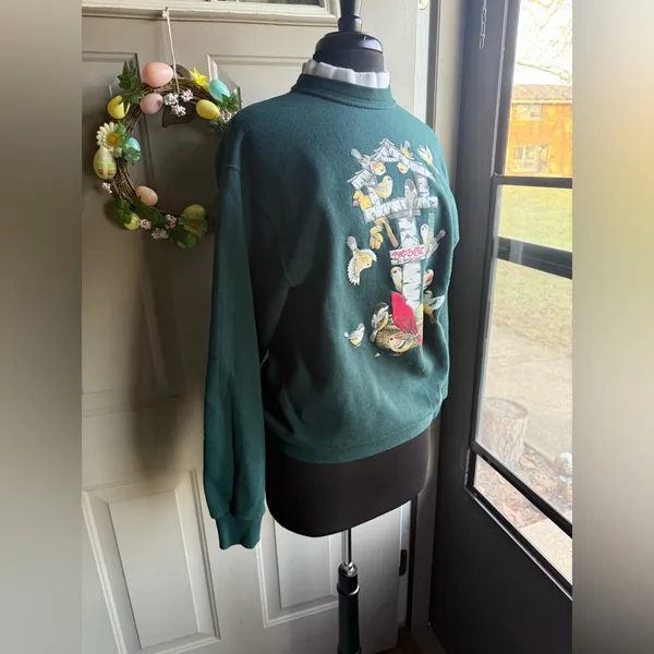 Vintage Morning Sun Bird Buffet crewneck sweatshirt, size medium - Image 6