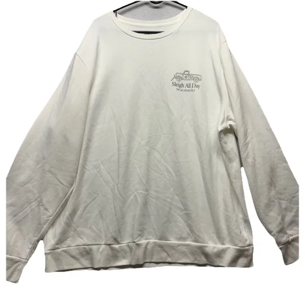 Old Navy Holiday Christmas Graphic Fleece Crewneck Sweatshirt XXXL Tall - Image 2