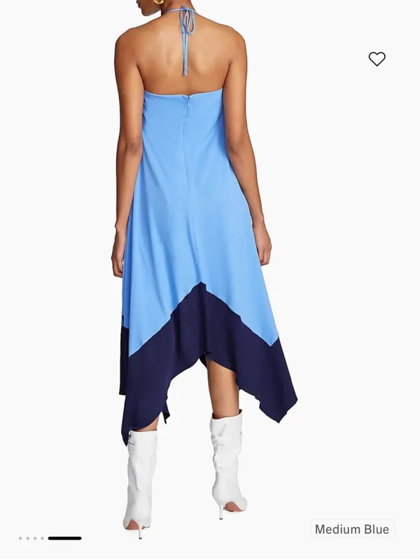 Halston Karley Handkerchief Halter Dress, Size 0 - Image 3
