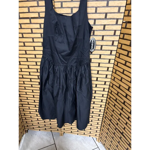 Scoop‎ Black Drop Waist Midi Dress Size Medium - Image 6