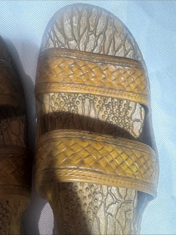 Pali Hawaii Tan Brown Dual-Strap Slide Sandals - Image 3