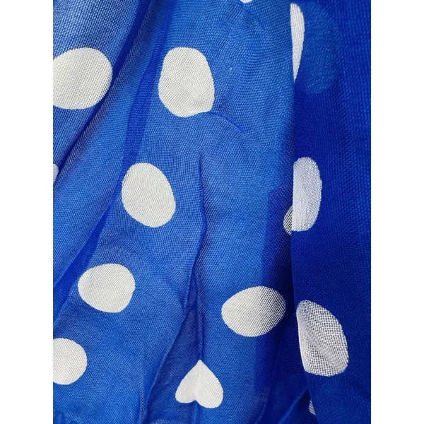 Kate Spade New York Blue W/white Dot Oblong Scarf‎ Designer Feminine NWT - Image 6