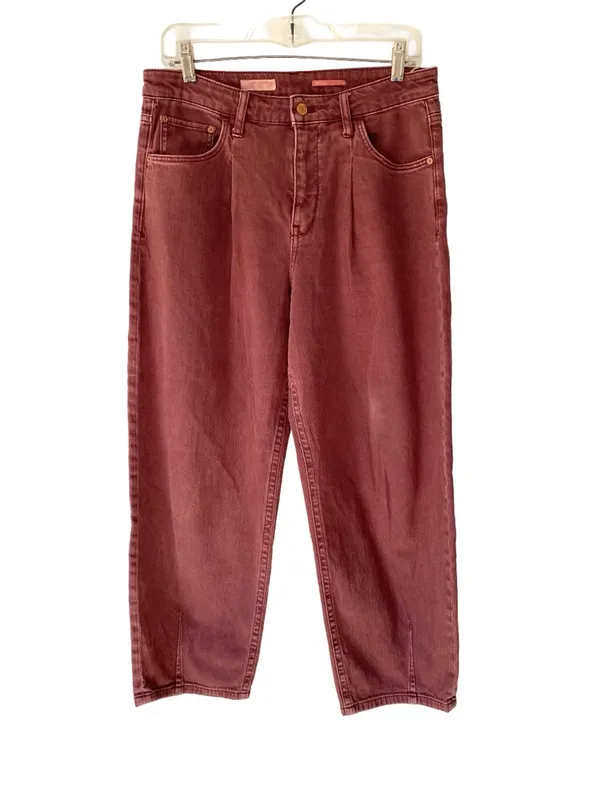 Pilcro The Breaker Relaxed Fit Burgundy Jeans size 29 - Image 4