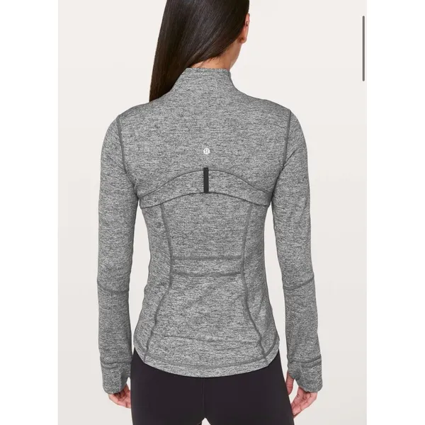 Lululemon‎ Womens Heathered Black Luon Define Jacket Athleisure Zip Up Size 8 - Image 2