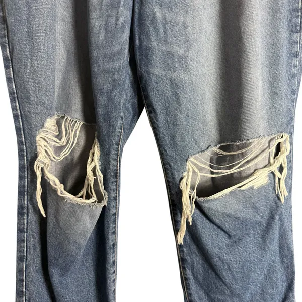 Good American Good 90's Loose Jean Distressed Indigo Size 16 - Image 8
