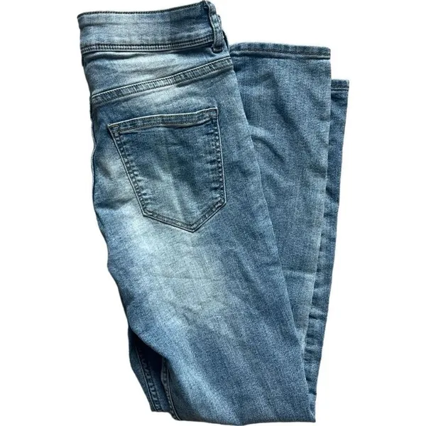Womens H&M Divided Light Stonewash Mid-Rise Skinny Jeans - Sz 4 - Image 4