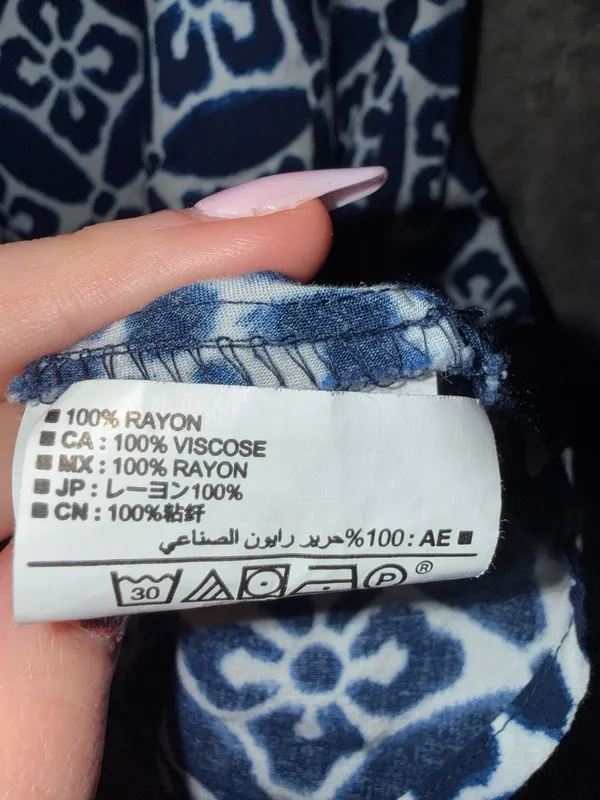 Old Navy Blue and White Geometric Print Sleeveless Dress Size XS - Image 3