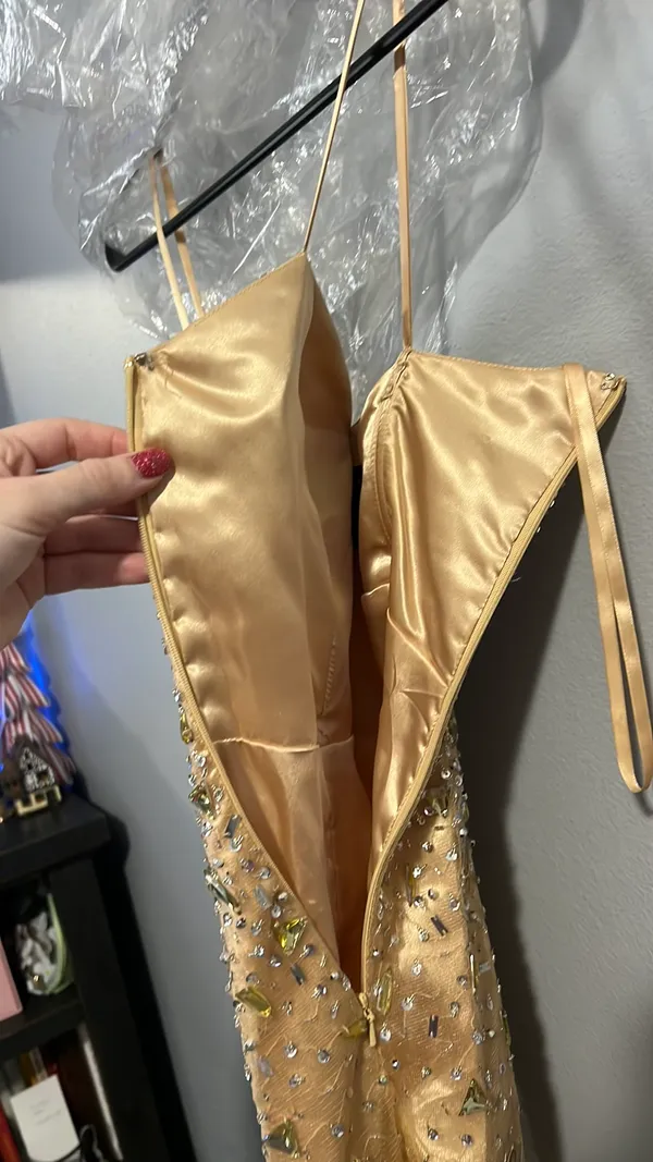 Mini Homecoming Dress Tan Size 2 - Image 4