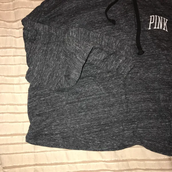 PINK Victoria’s Secret Quarter Button Up Cropped Sweatshirt - Image 3