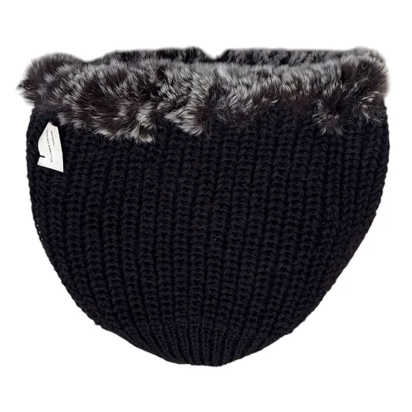 Unbranded Reversible Knit Beanie Faux Rabbit‎ Fur Hat in Chocolate Brown Cozy - Image 4