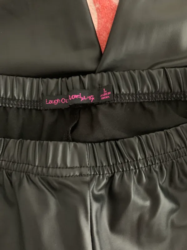 laugh out loud always leather legging Black Size L - Image 2