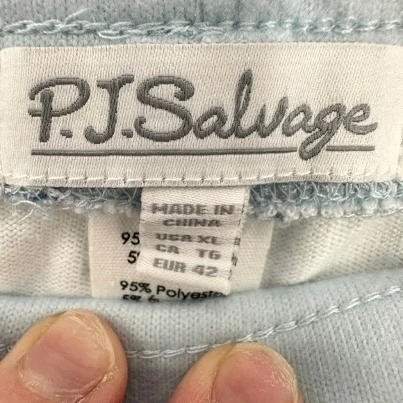 PJ Salvage Women's M‎ Lounge Pajama Pants Blue Skiing Snowflake Sleepwear - Image 3