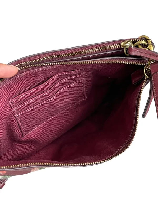 Fossil Devon Carbenet Wine Pebble Leather Dot Crossbody Shoulder Bag - Image 10