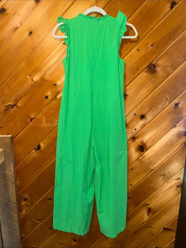 &Merci Kelly green wide leg jumpsuit - Image 4