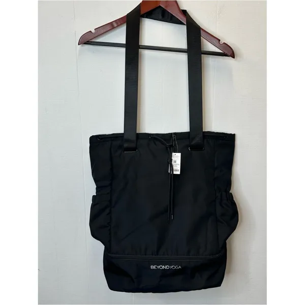 Beyond Yoga Solid Black Convertible Gym Bag - Image 3