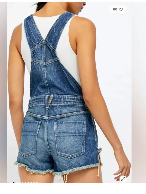 Free People Sunkissed Short Overalls, Sz 4 NWT - Image 4