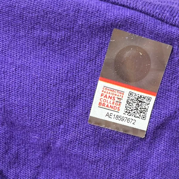 Purple Clemson Baseball Cotton Ladies' Tee - Image 4