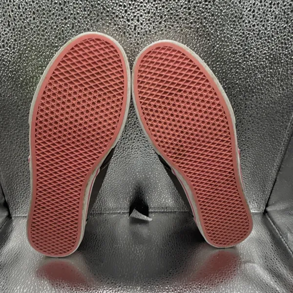 Vans‎ Women's Size 8 Gray Canvas Lace-Up Sneakers Pink Lining Casual Shoes - Image 11