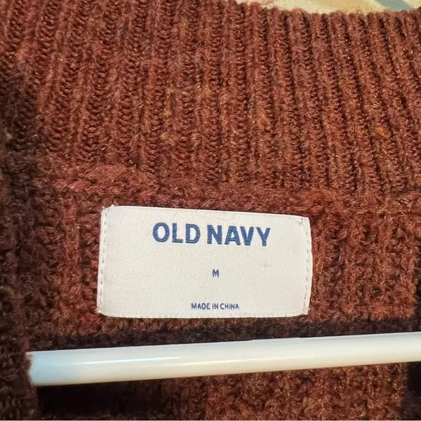 Old Navy Women's‎ Size Medium Cozy Tunic Pullover Sweater Rust Brown Mock Neck - Image 9