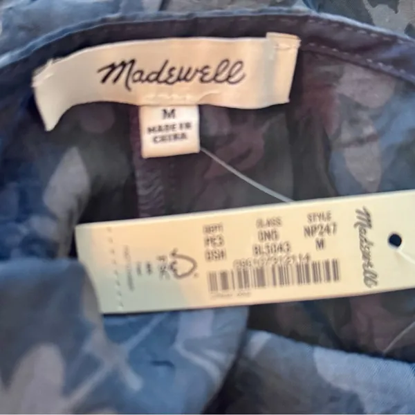 NWT Madewell Burnout Dusty Blue Floral Halter Cover-Up Midi Dress Sz Medium - Image 7