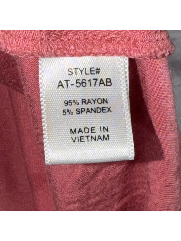 Zenana Women's Small Oversized Pink Pocket Tee - Image 7