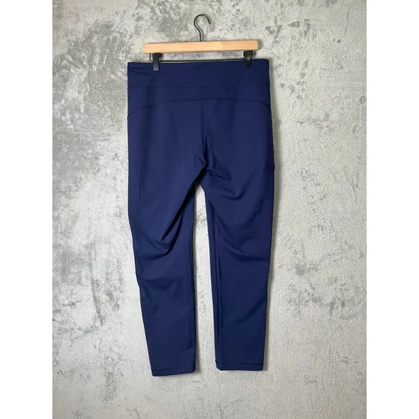 Duluth Trading Co NoGA Classic Slim Leg Pants Women's L 31 Navy Blue Stretch - Image 3